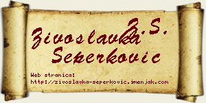 Živoslavka Šeperković vizit kartica